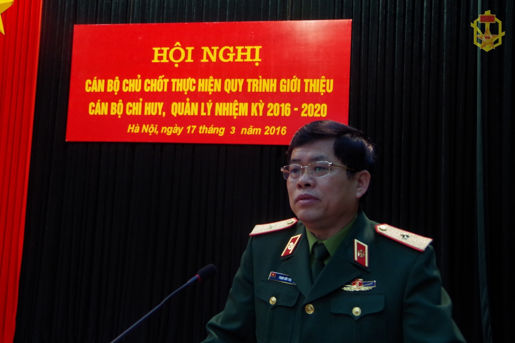Binh chủng Hóa học thực hiện xây dựng và giới thiệu quy hoạch cán bộ chỉ huy các cấp nhiệm kỳ 2016 - 2020