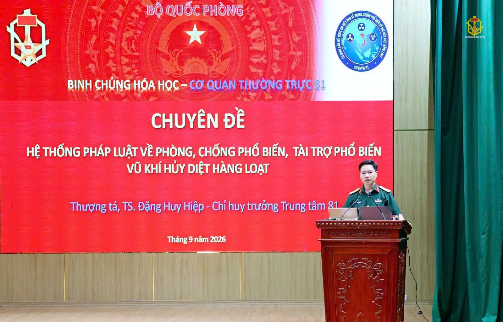 TẬP HUẤN CÔNG TÁC PHÒNG, CHỐNG PHỔ BIẾN VŨ KHÍ HỦY DIỆT HÀNG LOẠT TẠI NINH BÌNH