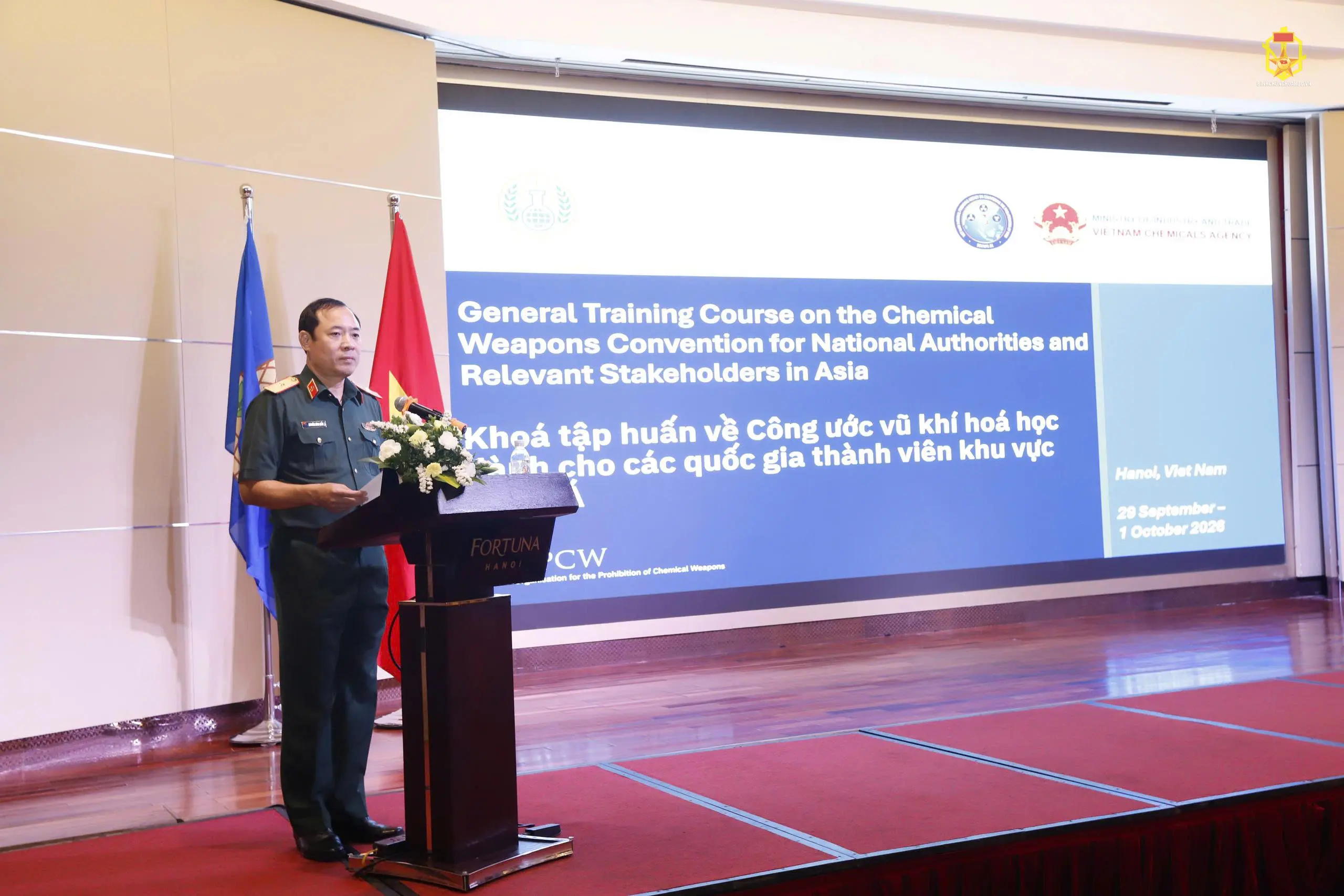 TĂNG CƯỜNG HỢP TÁC KHU VỰC QUA KHOÁ HỌC TẬP HUẤN CÔNG ƯỚC CẤM VŨ KHÍ HOÁ HỌC
